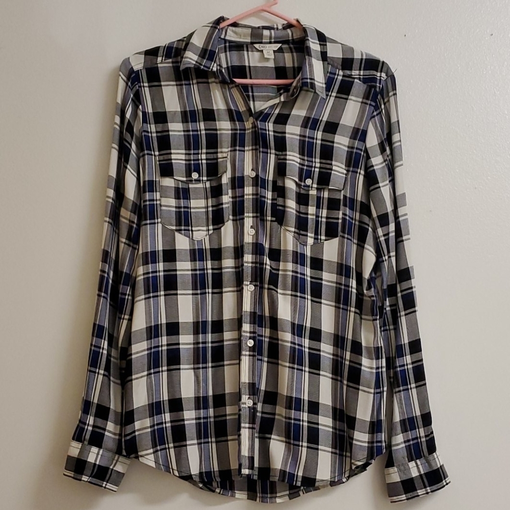 Classic Light Soft Blue and Gray Flannel Printed